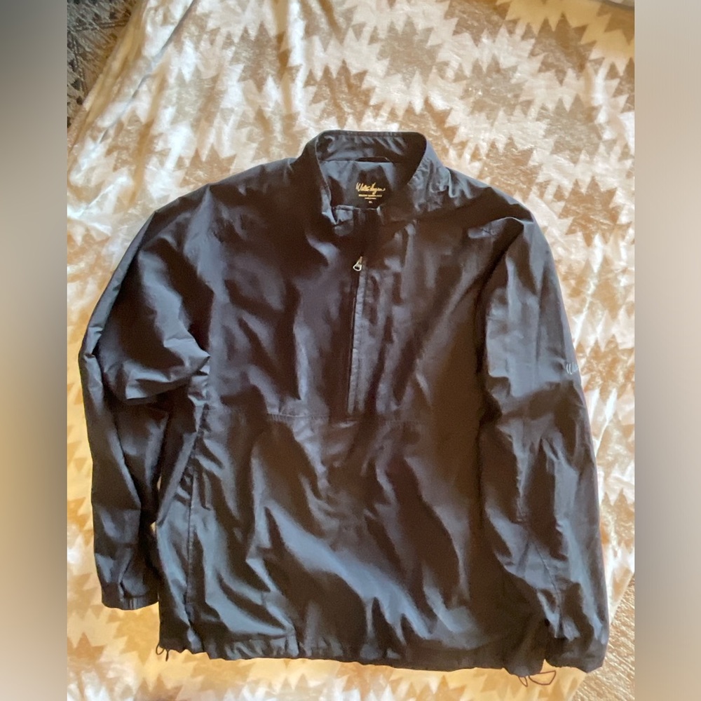 Walter Hagen Pullover Mens XL Black‎ 1/4 Zip Windbreaker Golf Jacket